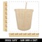 Iced Coffee Drink Unfinished Wood Shape Piece Cutout for DIY Craft Projects